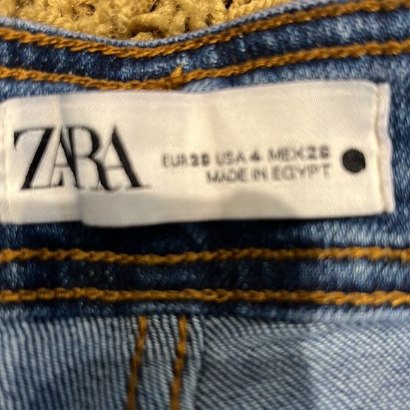 Zara Denim Marine Straight High Waisted Jeans - Picture 5 of 6